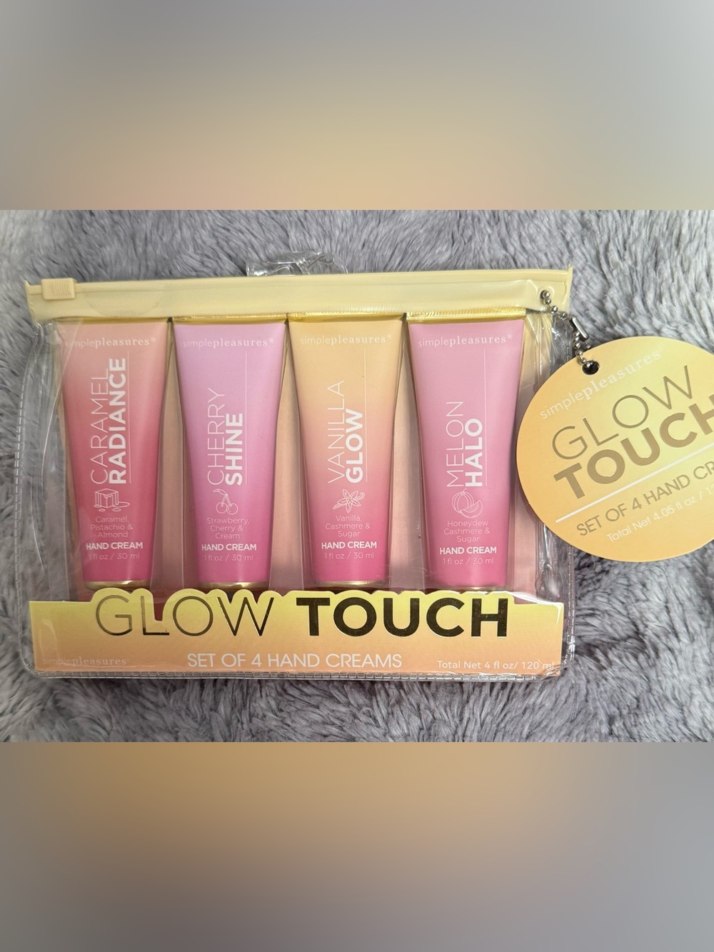 Glow Touch Set of 4 Hand Creams - Pink & Peach Shades